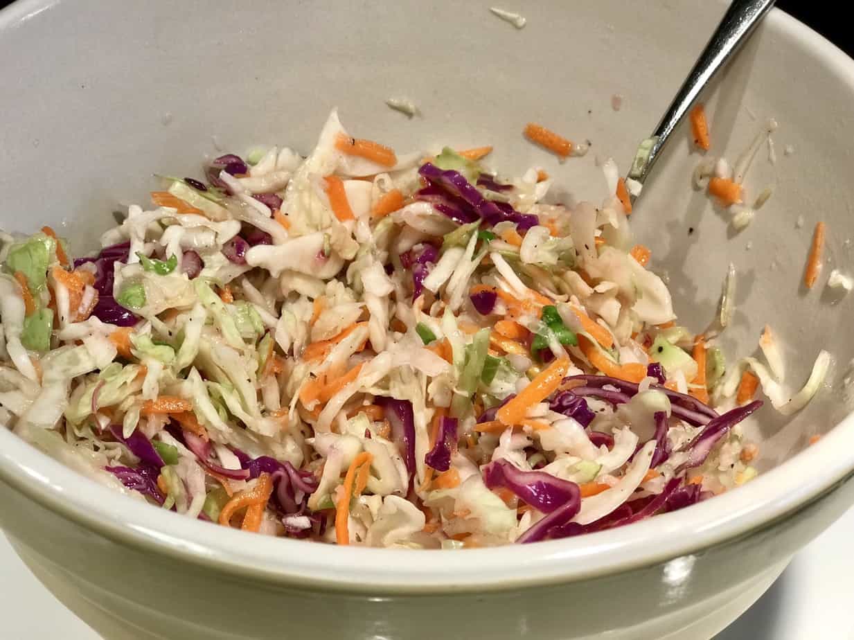 Peruvian Inspired Coleslaw (No Mayo Dressing) - Sense & Edibility